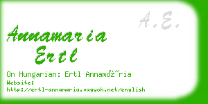 annamaria ertl business card